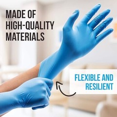 100 4mil INDIGO or BLUE Nitrile Medical Disposable Exam Gloves Latex Powder Free