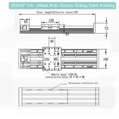 Heavy Duty Linear Ball screw Stage 70-100kg 4PCS*HGR15 X Y Z CNC Slide Table