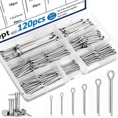 120Pcs Cotter Pins 304 Stainless Steel Cotter Pins Assortment Kit Tractor Pin Us