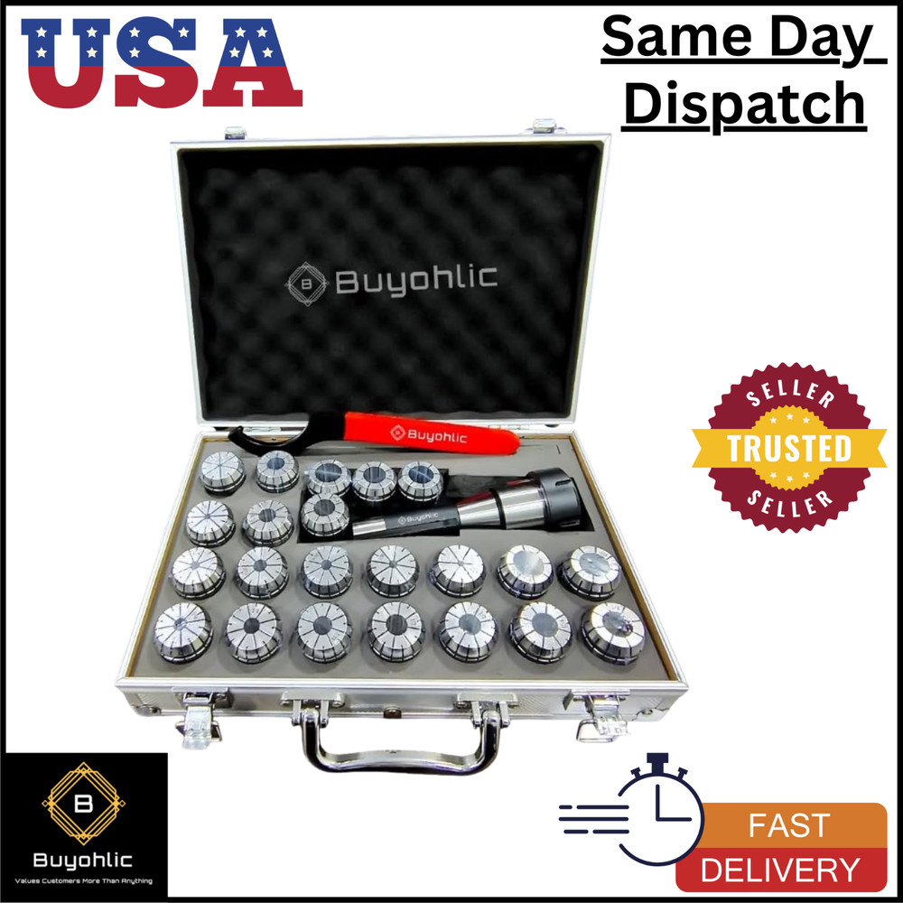 R8 Taper ER32 Collet Set Chuck Kit with 22 PCS Collets set CNC Processing Boring