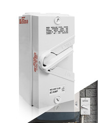 3 Pole Enclosed Motor Disconnect Switch 63A 440V, 3 Phase Electrical, IP65 Water