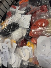 HUGE LOT VINYL & TWILL SPORTS 4″ NUMBERS 4500+ Heat Transfer Press Multi Color