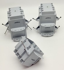 Box Of 5,Cantex EZ48DN 2-Gang PVC Electrical Switch/Outlet, 48 CU. IN. Square