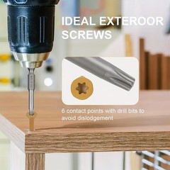 #10 x 3″ Deck Screws T25 Torx Drive Self Tapping Wood Decking Fencing Screws US