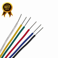 22AWG Solid Core Hookup Wire 6 Colors 30Ft Each Breadboard PVC Arduino Cable