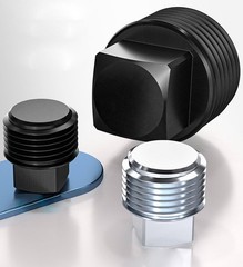 Carbon Steel External Square Head Pipe Plug Zinc Plated Thread Oil Stop Plug