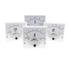 DC 1-30A 1-500mA 50-500uA 5-300V Ammeter Voltmeter Analog Panel Meter 65mmx56mm