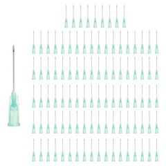 100 Pcs 21G Tip Dispensing Needle with Luer Lock 1.69″, Green