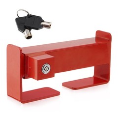 Steel Cargo Door Lock Shipping Container Lock w/ 2 Keys Heavy Duty Security Red