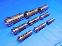 9 PCS LOT OF SOUTHWICK & MEISTER TF SERIES COLLETS SIZES RANGE FROM .106 TO 1.26
