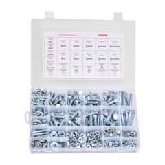 VEVOR 566 Pcs Bolts Nuts Assortment Kit Imperial Alloy Steel for Furniture