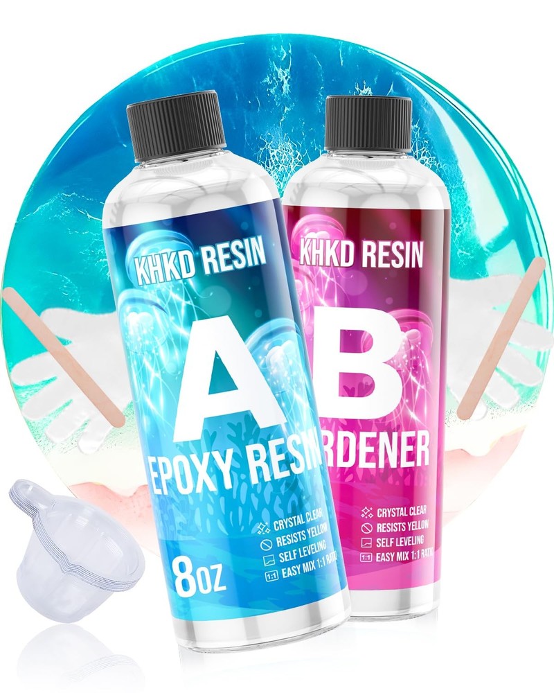Crystal Clear Epoxy Resin Kit 16oz – High-Gloss Self-Leveling Food-Safe