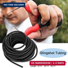 Latex Rubber Tubing, 3/8in OD 1/4in ID Slingshot Rubber Bands Black Surgical Tub