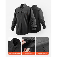 Flame-Resistant Welding Jacket L-Sized 7oz FR Cotton Welding Safety