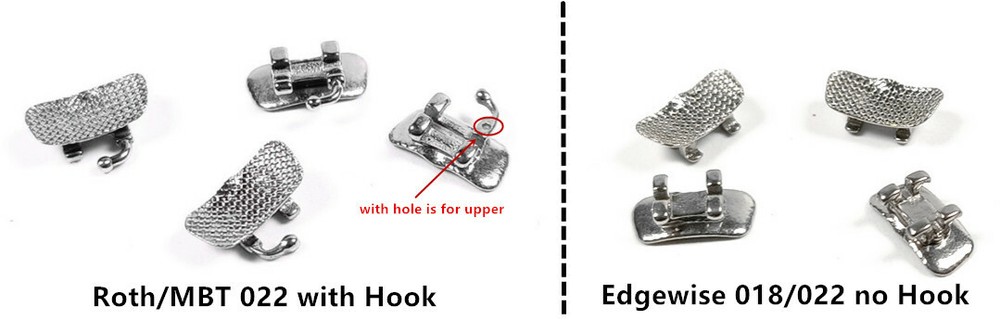 Dental Orthodontic 1st Molar Wide Big Bracket Edgewise Roth MBT Edgewise 4pc/kit