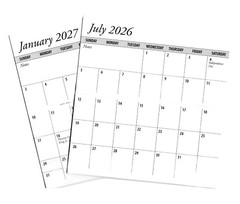 Bird Choice 2 Year 2026 – 2027 Pocket Size Calendar Planner with Notepad