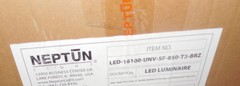 100W LED 16″ Square Area Light Fixture Slip Fitter Mount Bronze Neptun New