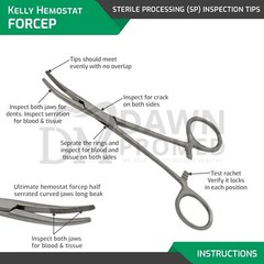 10 Kelly Hemostat Forceps 6.25″ Straight + Curved Locking Dental Fishing Plier