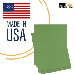 End Tab Green File Folder – Letter Size | Box of 100 | Full Side Folder for C…