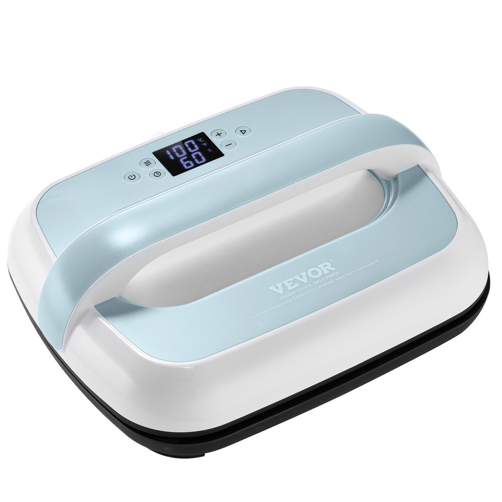 Heat Press Machine 12 x 10 in Portable Heat Transfer Machine Blue+White