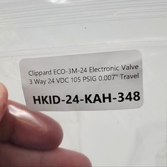 Clippard ECO-3M-24 Electronic Valve 3 Way 24 VDC 105 PSIG 0.007″ Travel