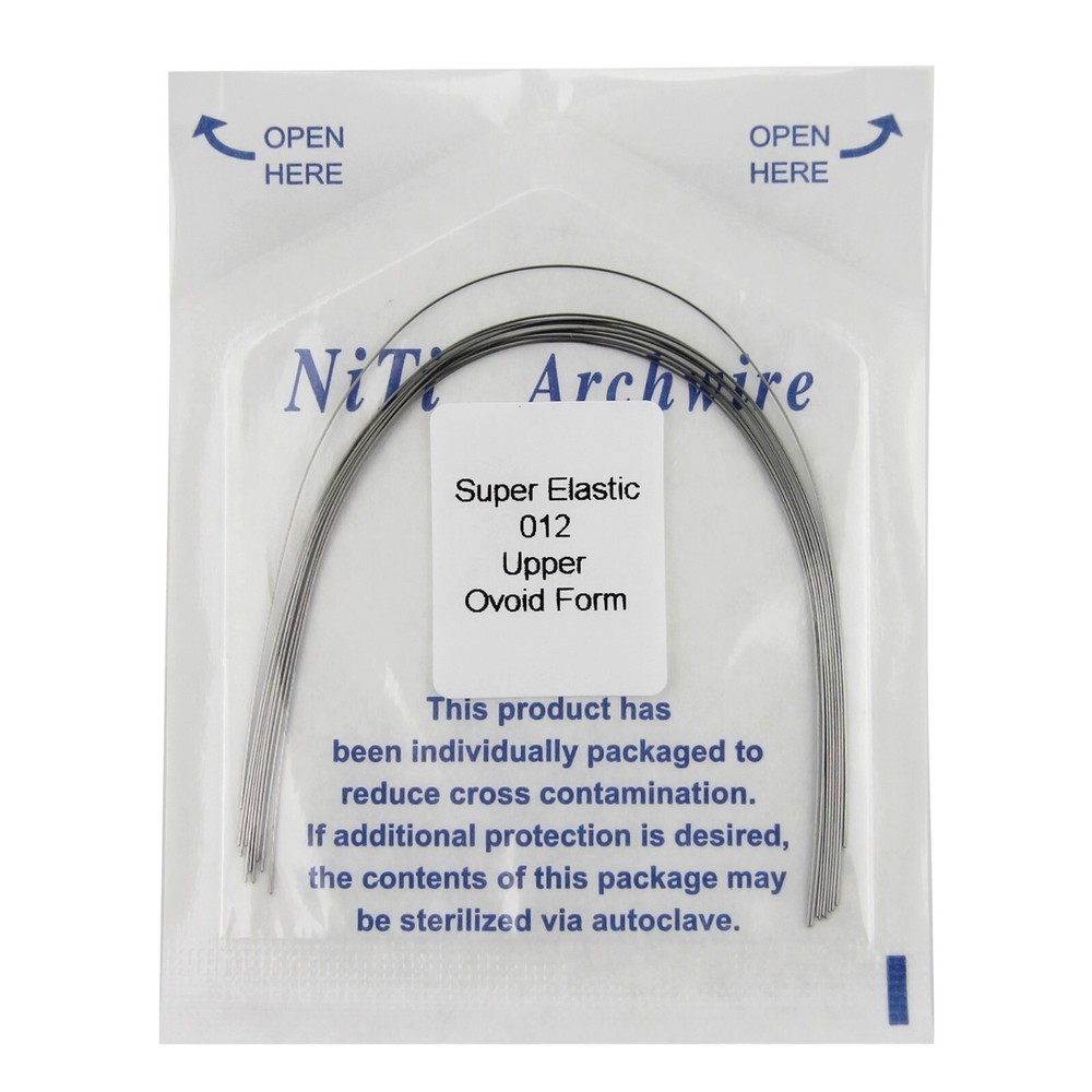 Dental Orthodontic Arch Wires NiTi Stainless Steel Round Rectangular Ovoid Form