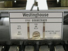 WESTINGHOUSE 606B028A09 TYPE AR RELAY T211680