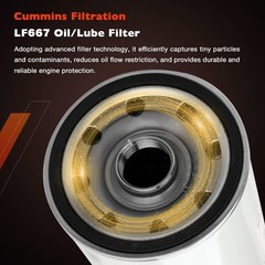 D13 Oil/Fuel Filter Kit Compatible with Volvo D12 Oil Change – 2x LF667,…