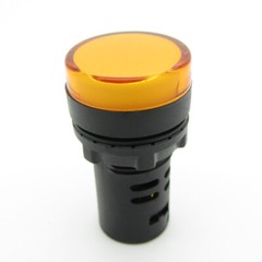 5PCS Yellow 22mm AC/DC24V LED Indicator Light Power Signal Panel Lamp AD16-22D/S