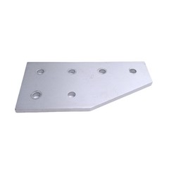 Lot of 6 80/20 4320 Angled Flat Plates, 15-Series, 6-Hole, 6in x 3in x 0.250in