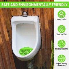 3 – 50 Scented Bathroom Urinal Screens Deodorizing Anti-Splash Fresheners Mats