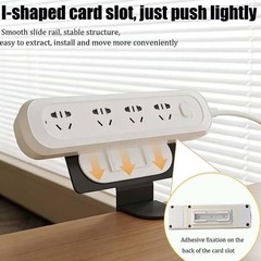 Black Removable Power Strip Holder Table Clamp Mount Fits 0.51.96 Inch