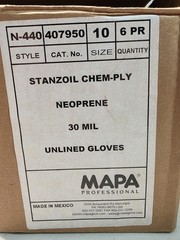Mapa Professional Stanzoil Chem-Ply Neoprene 30 MIL Unlined N-440 Size 10 Gloves
