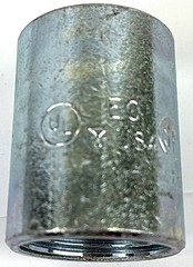 WHEATLAND TUBE, 1″ CONDUIT COUPLINGS, 1 LOT OF 60, STAMPED UL, SURPLUS