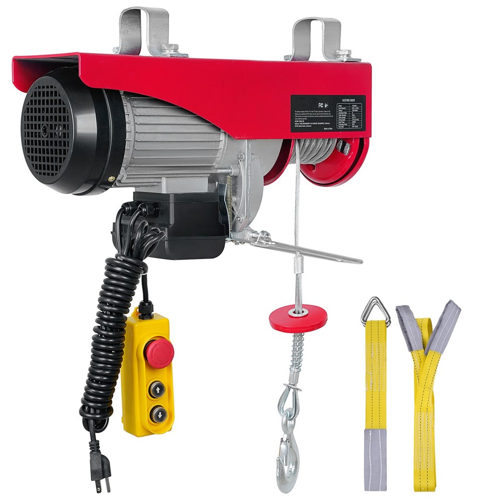 Uimoso Electric Hoist 1760lbs Crane Winch with Wired Remote Control 1450W 110V