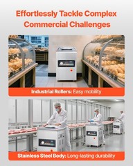 VEVOR Chamber Vacuum Sealer Commercial Vacuum Sealing Bag Packing Machine 600W