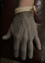 Vintage Stainless Steel Whiting & Davis Safety Cut Proof Glove – Pair Of Gloves
