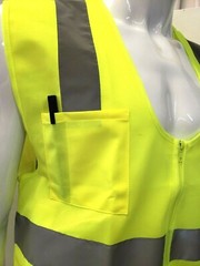 FX Safety Class 2 High Visibility Safety Vest: Solid Lime Front/ Mesh Back