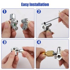 BPV31 Bullet Piercing Tap Valve Kit Refrigerator Fluoridation w/ Pressure Gauge