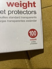 Sheet Protectors 100ct Standard Weight 2.4mil Clear 8.5″x11 & 3 Ring Off.Dep. 🎁