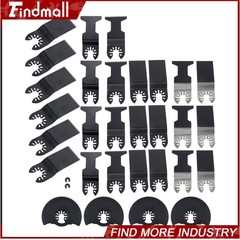 Findmall 32 Pcs Universal Oscillating Saw Blades Kit Bi-Metal Multi Tool Blades
