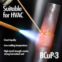 40 Sticks Brazing Rods Bcup-3 5% Silver Solder Phos Copper Brazing Alloys Flat W