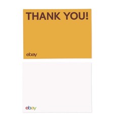 EBAY Thank You Cards Pack of 100 Cards in Red, Blue, Green, Yellow NEW & SEALED