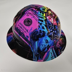 full brim hard hat custom hydro dipped IN BLUE COLLAR MOMMA BAD ASS EDITION NEW