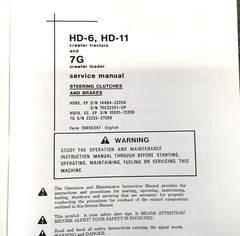 Allis Chalmers HD11EC Crawler Tractor Service Manual Repair Shop Technical Set