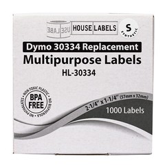 DYMO LW 30334-S POLYPROPYLENE SYNTHETIC WATERPROOF Labels – (20) Rolls of 1000