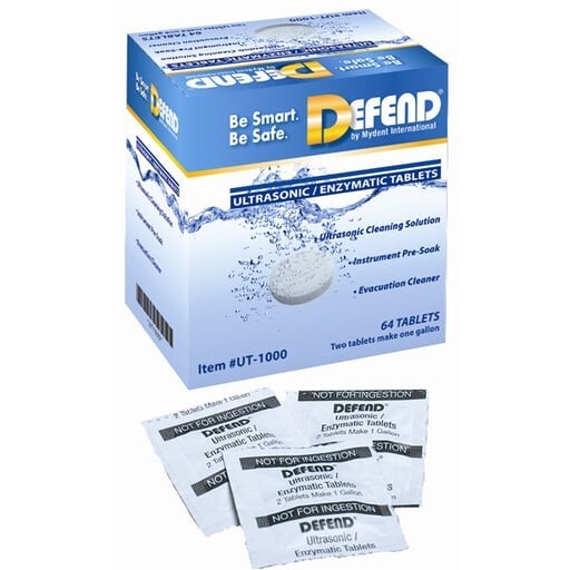 Defend Ultrasonic Cleaning Tablets – 64 Tablets/Box, 2 Tablets/1 Ga UT-1000