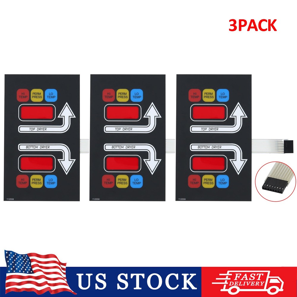 3x 112559 with arrow sign OPL Keypad for American Dryer / ADC Model AD320/AD330