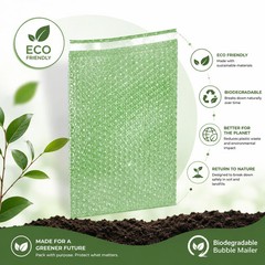 Green Biodegradable 50 Sensible Mailers 4×7.5″ Self Sealing Bubble Bags