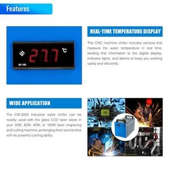 OMTech Industrial Water Chiller CW-3000 for 40W 50W CO2 Laser Engraver Tubes